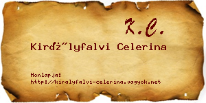 Királyfalvi Celerina névjegykártya